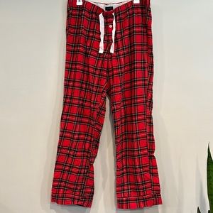 J.Crew black and red plaid pj pants medium